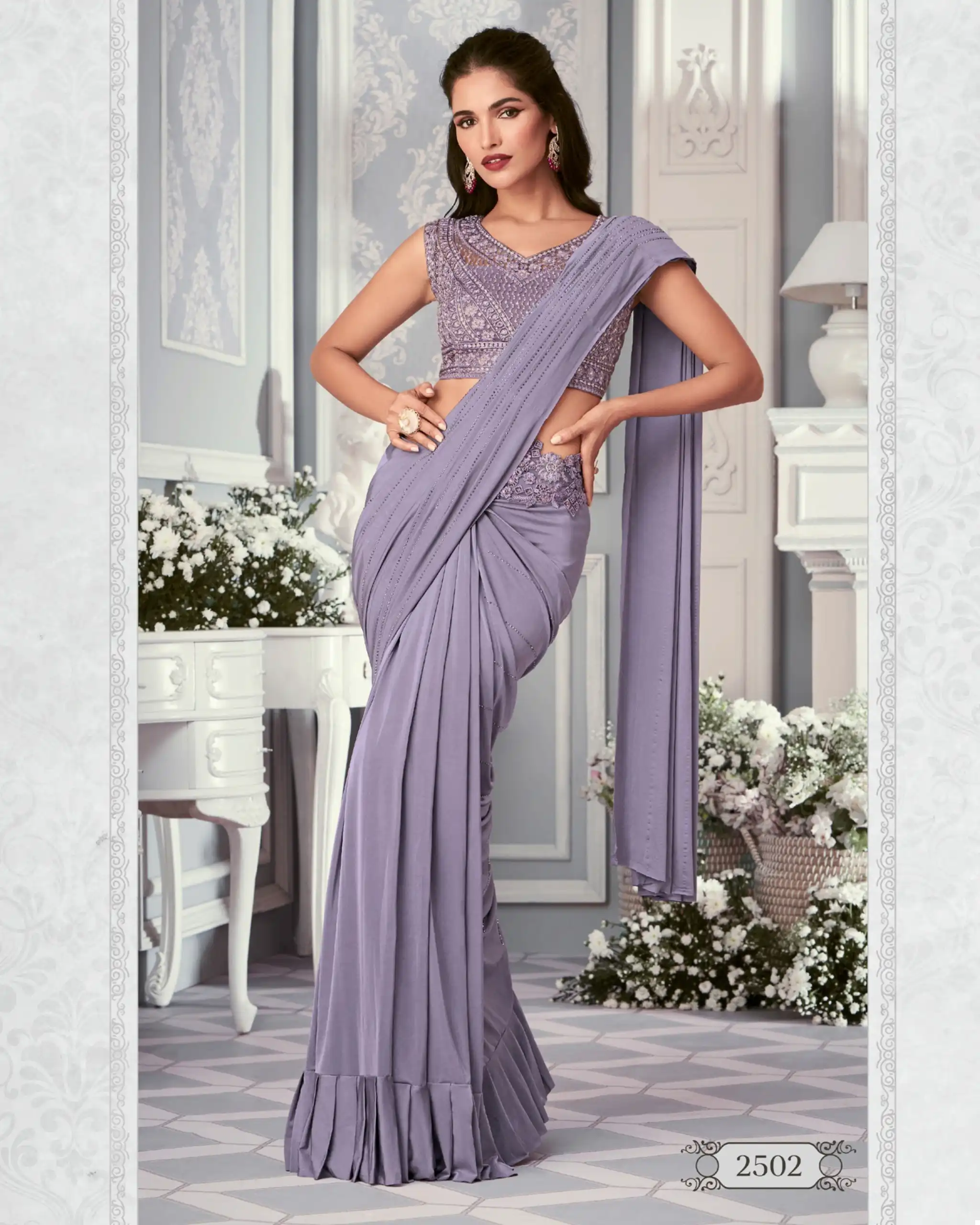 VE Kavya Lycra Wholesale Designer Saree Catalog — Wholesale Sarees, MPA wholesale from Surat - Gallery Image 5