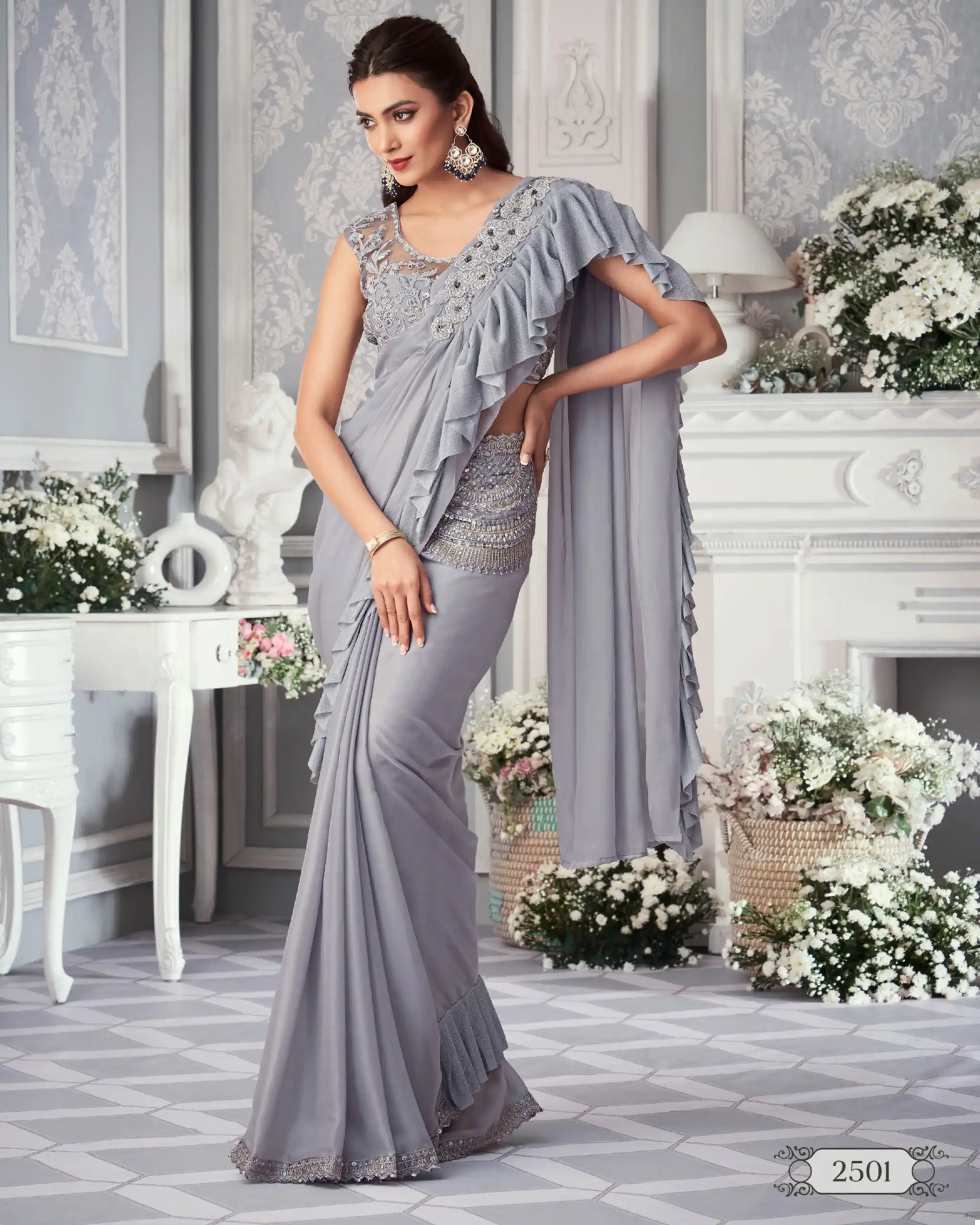 VE Kavya Lycra Wholesale Designer Saree Catalog — Wholesale Sarees, MPA wholesale from Surat - Gallery Image 6
