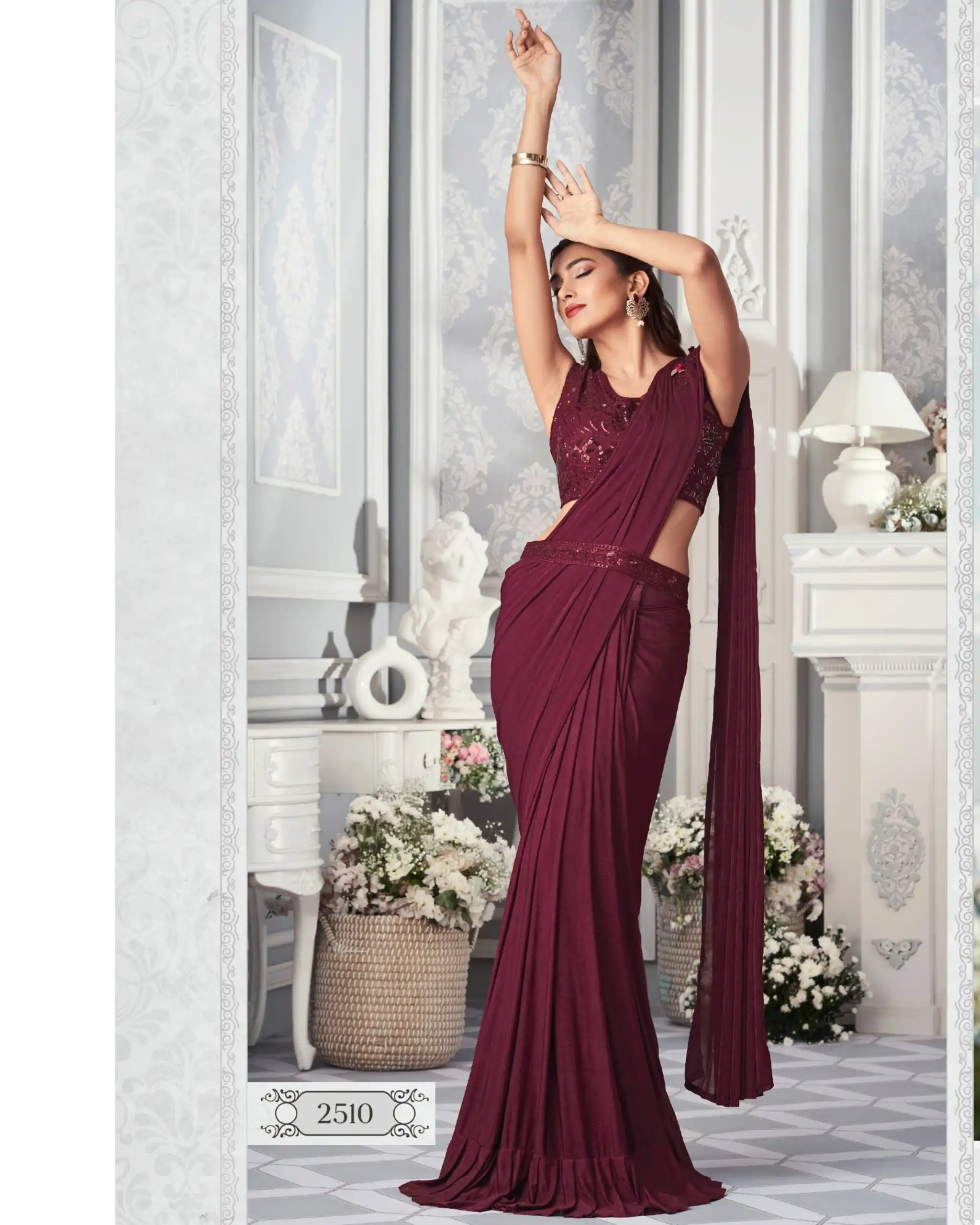 VE Kavya Lycra Wholesale Designer Saree Catalog — Wholesale Sarees, MPA wholesale from Surat - Gallery Image 7