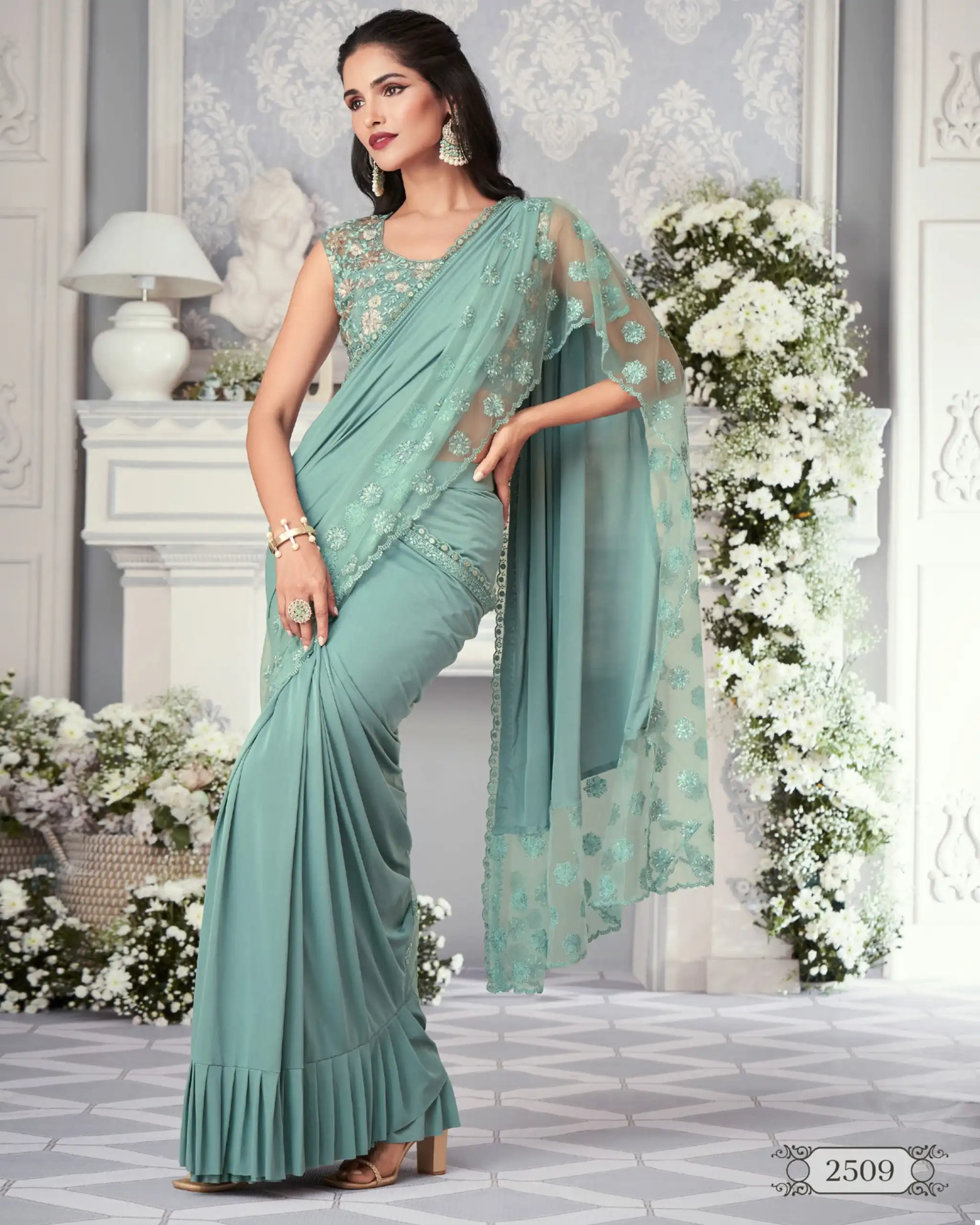 VE Kavya Lycra Wholesale Designer Saree Catalog — Wholesale Sarees, MPA wholesale from Surat - Gallery Image 8