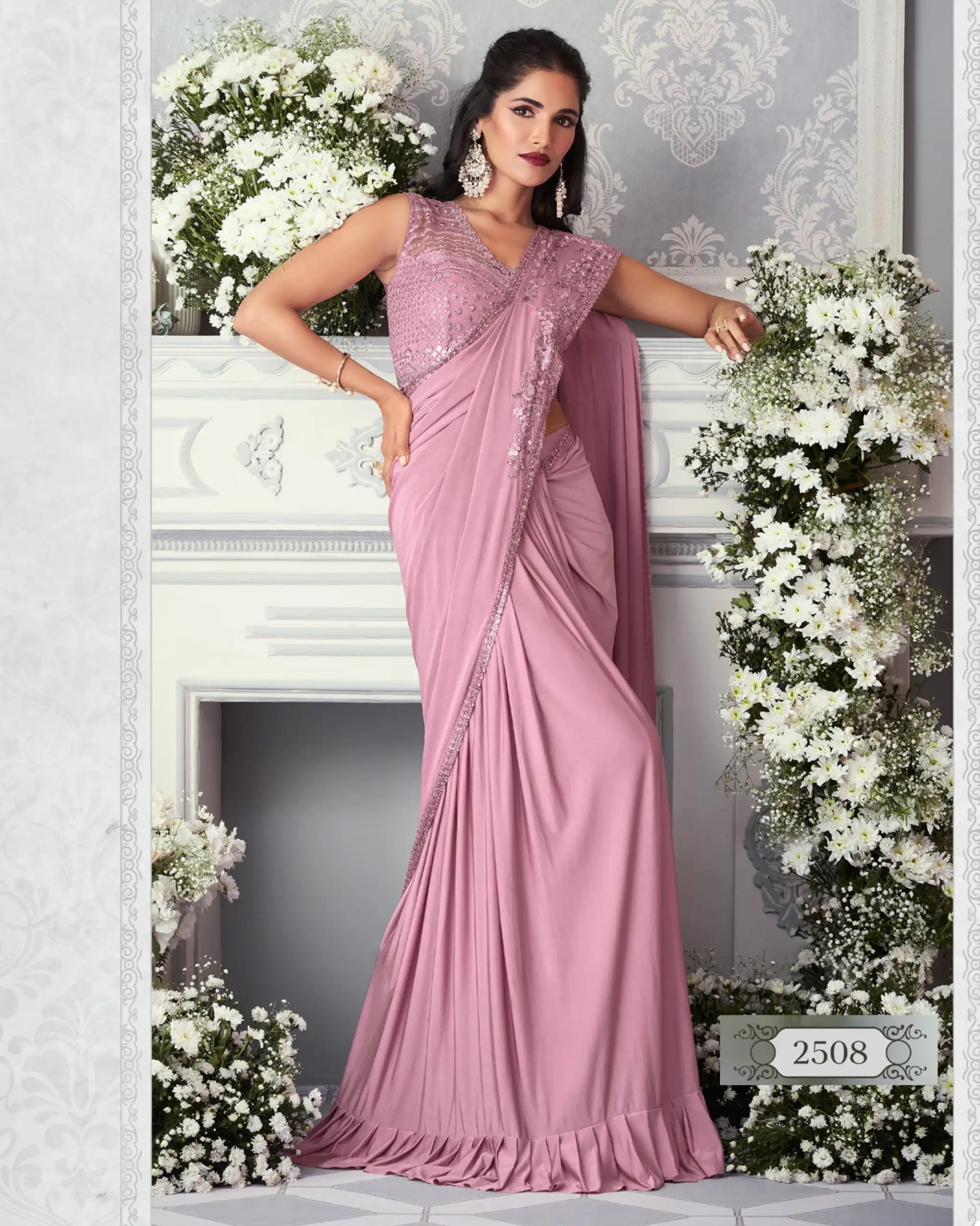 VE Kavya Lycra Wholesale Designer Saree Catalog — Wholesale Sarees, MPA wholesale from Surat - Gallery Image 9