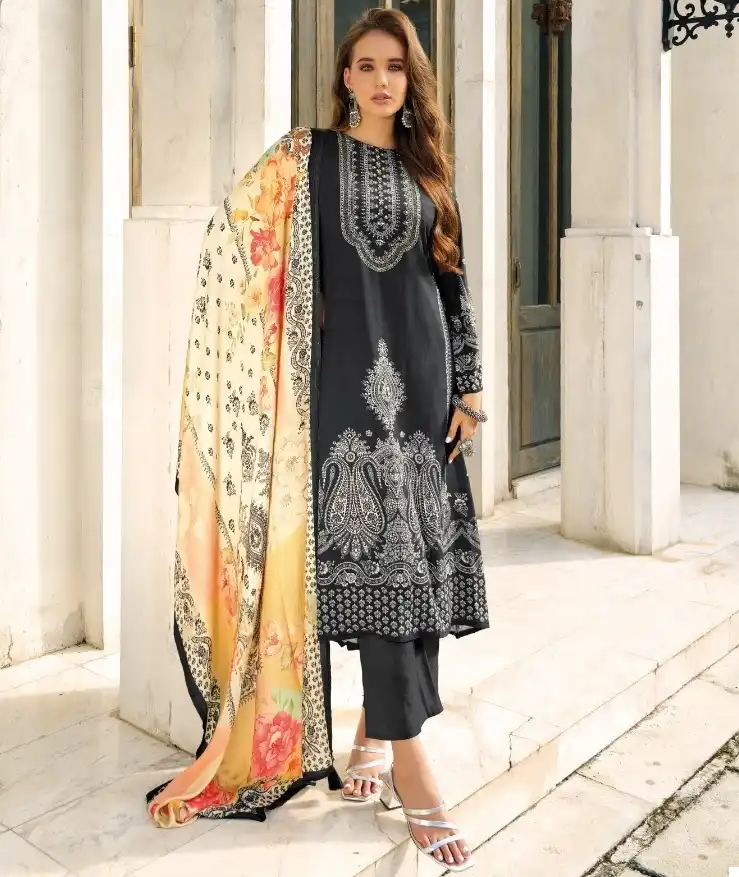 Rang Azure Pure Wool Wholesale Winter Wear Suits Catalog — Wholesale Salwar Suits, MPA wholesale from Surat — view 1