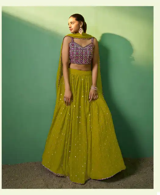 Arya Poshak Vol 7 Georgette Wholesale Bridal Lehenga Catalog — Wholesale Lehenga, MPA wholesale from Surat — view 11
