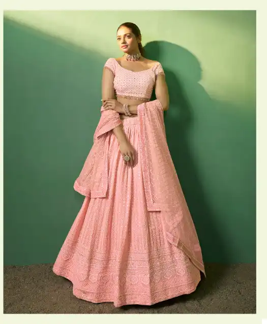 Arya Poshak Vol 7 Georgette Wholesale Bridal Lehenga Catalog — Wholesale Lehenga, MPA wholesale from Surat - Gallery Image 4