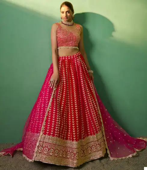 Arya Poshak Vol 7 Georgette Wholesale Bridal Lehenga Catalog — Wholesale Lehenga, MPA wholesale from Surat — view 1