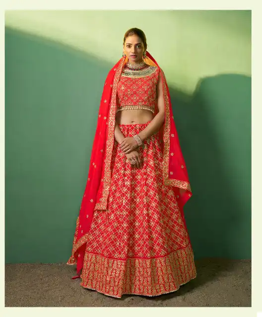 Arya Poshak Vol 7 Georgette Wholesale Bridal Lehenga Catalog — Wholesale Lehenga, MPA wholesale from Surat - Gallery Image 8