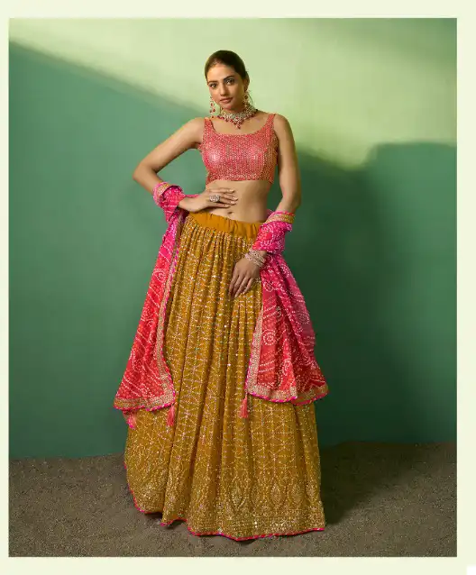Arya Poshak Vol 7 Georgette Wholesale Bridal Lehenga Catalog — Wholesale Lehenga, MPA wholesale from Surat - Gallery Image 9