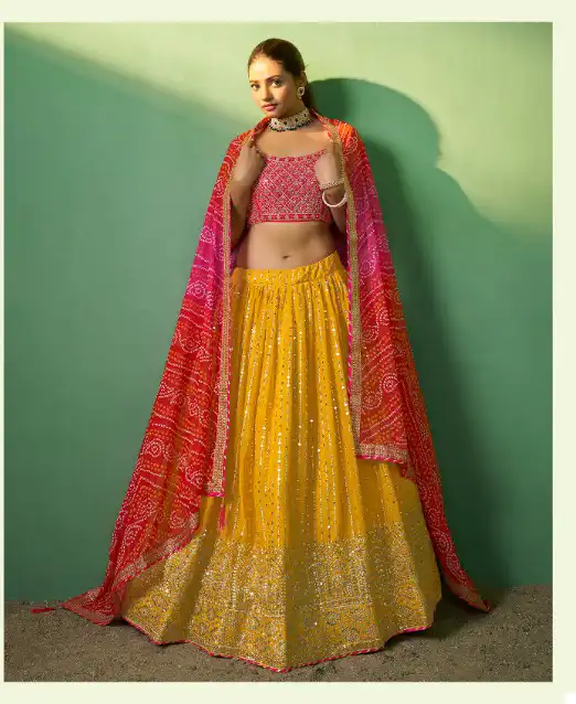 Arya Poshak Vol 7 Georgette Wholesale Bridal Lehenga Catalog — Wholesale Lehenga, MPA wholesale from Surat - Gallery Image 10