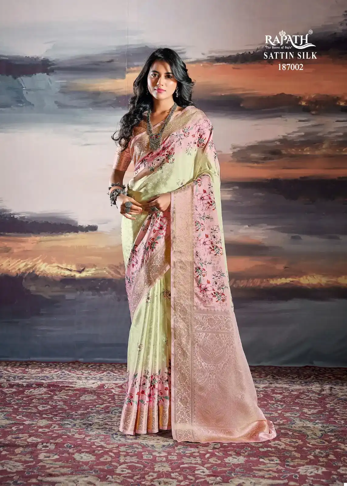 Rajpath Pratishtha Pure Sattin Wholesale Saree Catalog - Image 3