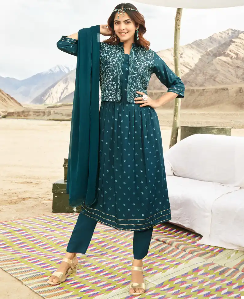 Vardan Ethnic Preet Heavy Quality Of Rayon Slub Wholesale Designer Readymade Salwar Suit Catalog — Wholesale Salwar Suits, MPA wholesale from Surat — view 1