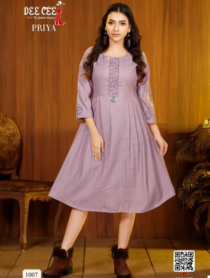 Deecee Priya Rayon Wholesale Anarkali Kurtis Catalog — Wholesale Kurtis, MPA wholesale from Surat — view 1