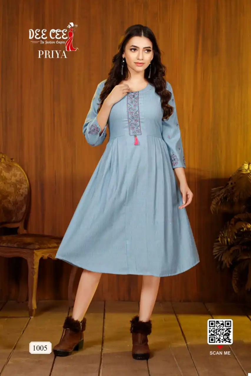 Deecee Priya Rayon Wholesale Anarkali Kurtis Catalog — Wholesale Kurtis, MPA wholesale from Surat - Gallery Image 5