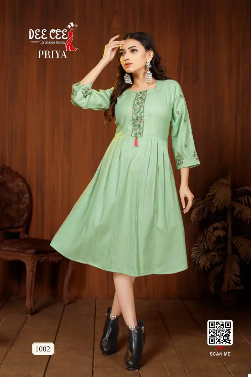 Deecee Priya Rayon Wholesale Anarkali Kurtis Catalog — Wholesale Kurtis, MPA wholesale from Surat - Gallery Image 8