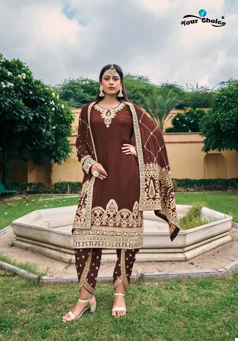 Your Choice Punjabi Suit Heavy Chinon Wholesale Karva Chouth Special Catalog - 4 Pcs Set - Image 2