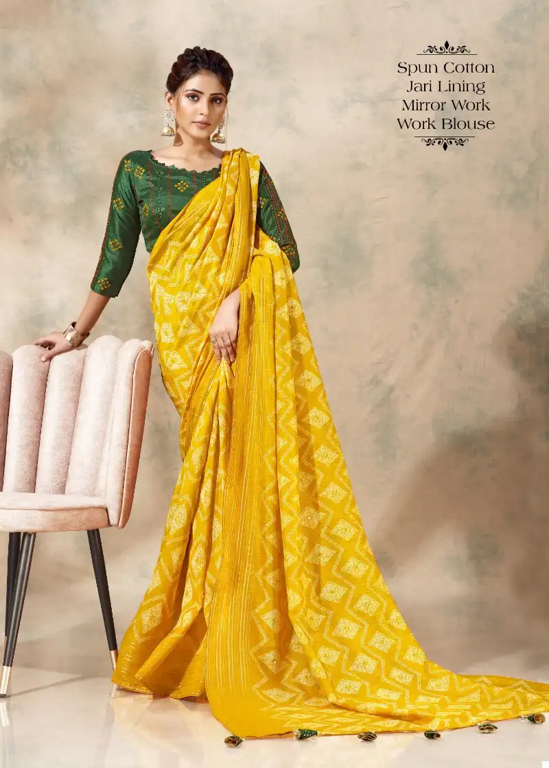 Vardan Ethnic Pushpita 51 Spun Cotton Wholesale Sarees Catalog — Wholesale Sarees, MPA wholesale from Surat - Gallery Image 4