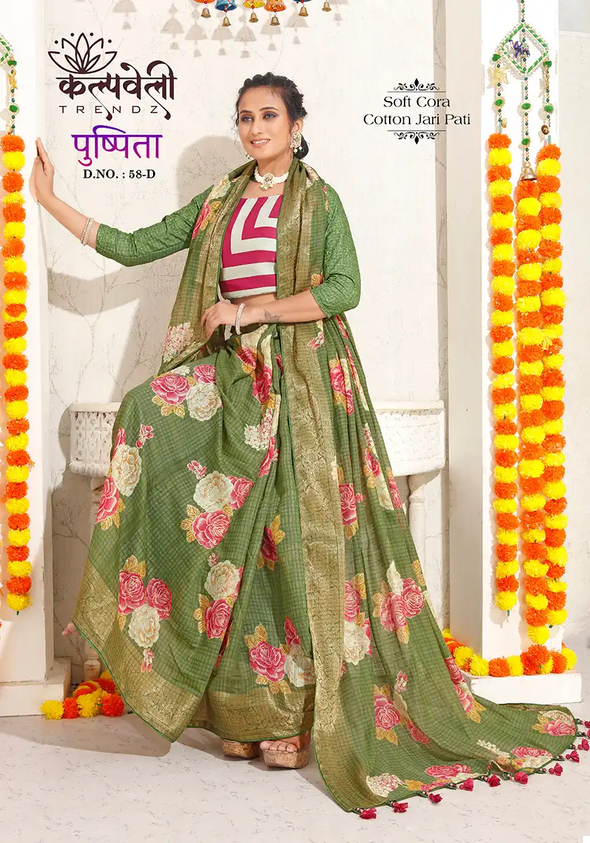 Vardan Ethnic Pushpita 58 Soft Cora Wholesale Sarees Catalog — Wholesale Sarees, MPA wholesale from Surat - Gallery Image 6