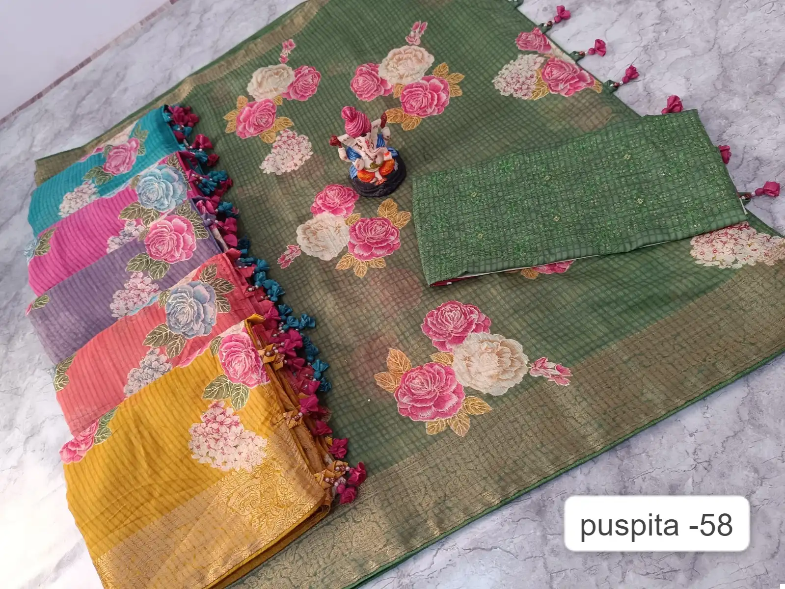 Vardan Ethnic Pushpita 58 Soft Cora Wholesale Sarees Catalog — Wholesale Sarees, MPA wholesale from Surat — view 7