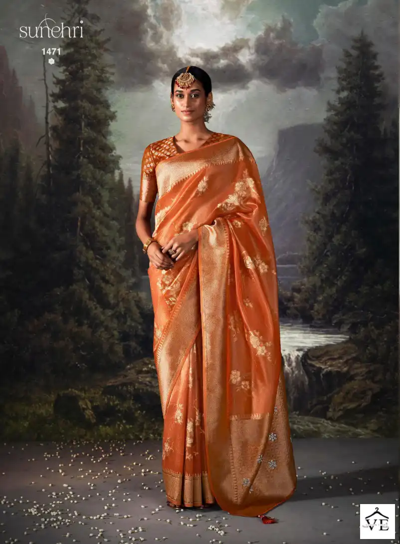 Kimora Raatrani Banarasi Zari Viewing Wholesale Designer Sarees Catalog — Wholesale Sarees, MPA wholesale from Surat - Gallery Image 9