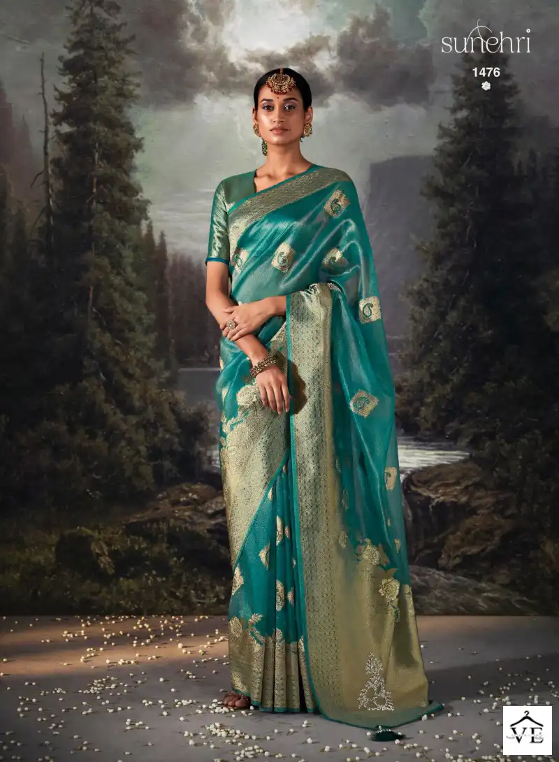 Kimora Raatrani Banarasi Zari Viewing Wholesale Designer Sarees Catalog — Wholesale Sarees, MPA wholesale from Surat - Gallery Image 3