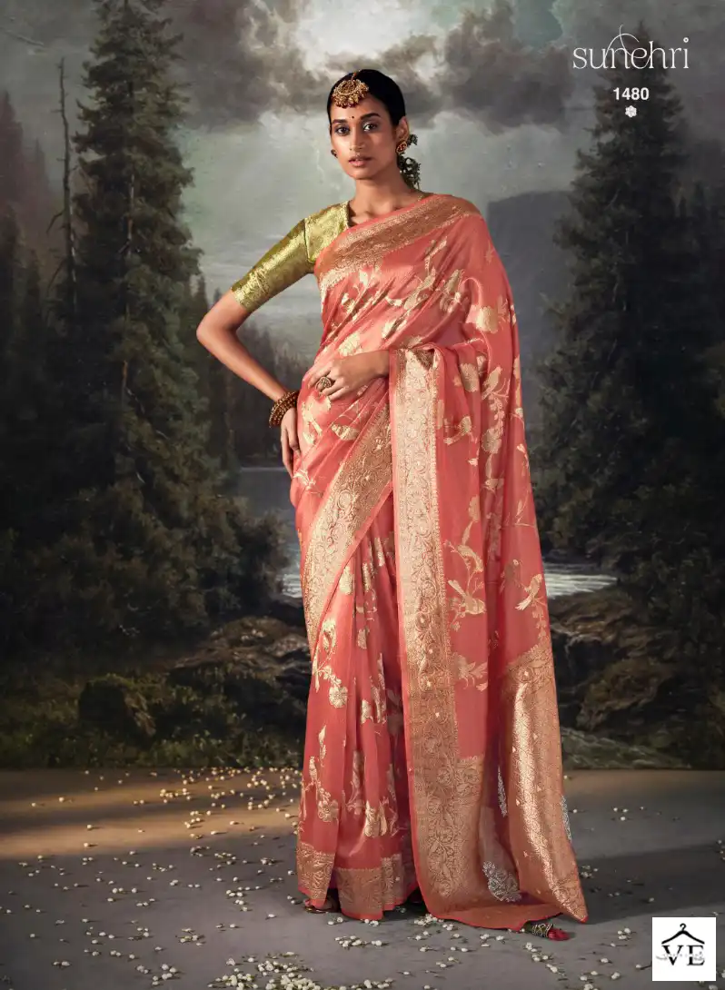 Kimora Raatrani Banarasi Zari Viewing Wholesale Designer Sarees Catalog — Wholesale Sarees, MPA wholesale from Surat - Gallery Image 7