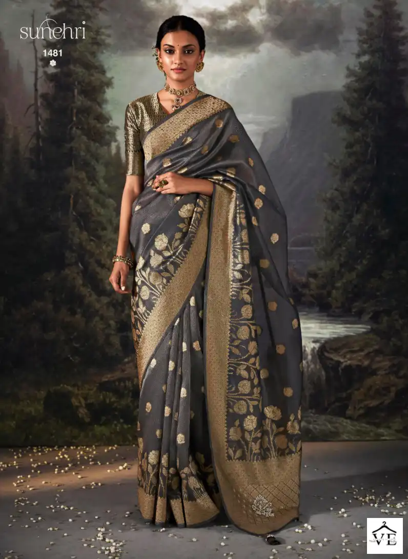 Kimora Raatrani Banarasi Zari Viewing Wholesale Designer Sarees Catalog — Wholesale Sarees, MPA wholesale from Surat - Gallery Image 8