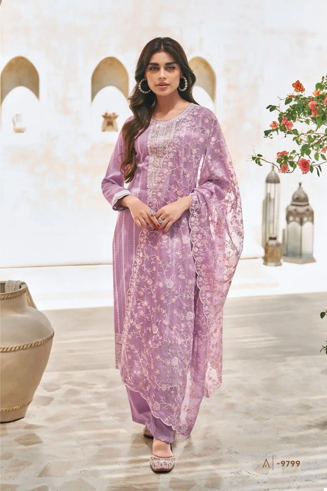 Aashirwad Raha Myntra Silk Wholesale Designer Salwar Suit Catalog — Wholesale Salwar Suits, Aashirwad Creation wholesale from Surat - Gallery Image 5