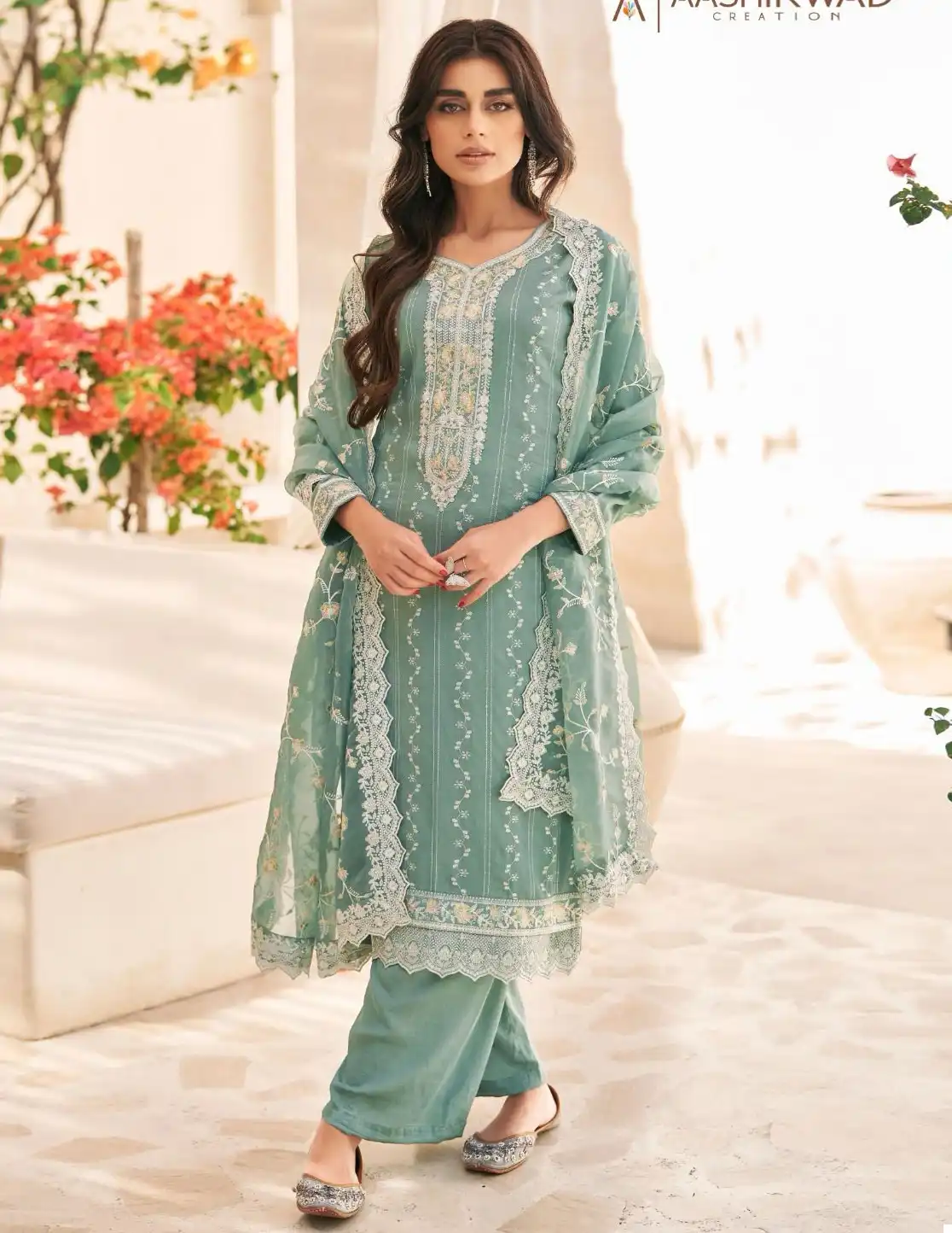 Aashirwad Raha Myntra Silk Wholesale Designer Salwar Suit Catalog — Wholesale Salwar Suits, Aashirwad Creation wholesale from Surat — view 1