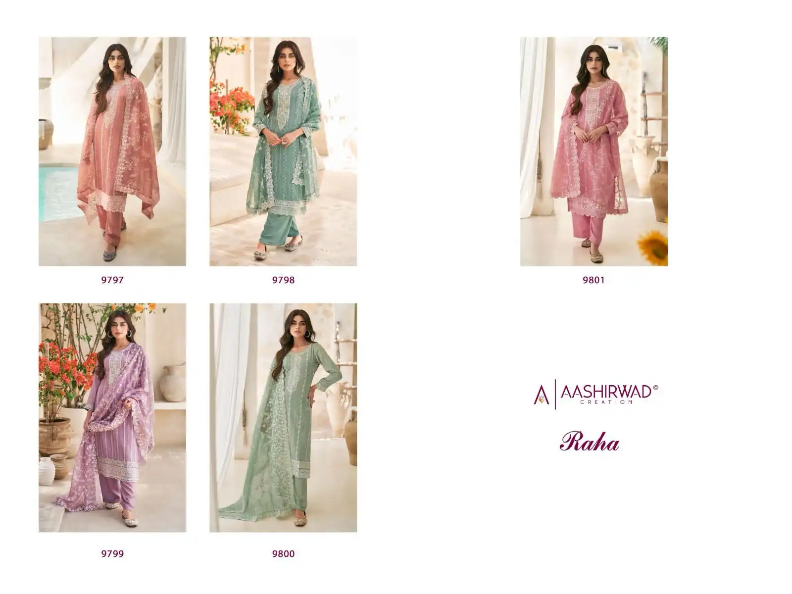 Aashirwad Raha Myntra Silk Wholesale Designer Salwar Suit Catalog — Wholesale Salwar Suits, Aashirwad Creation wholesale from Surat — view 9