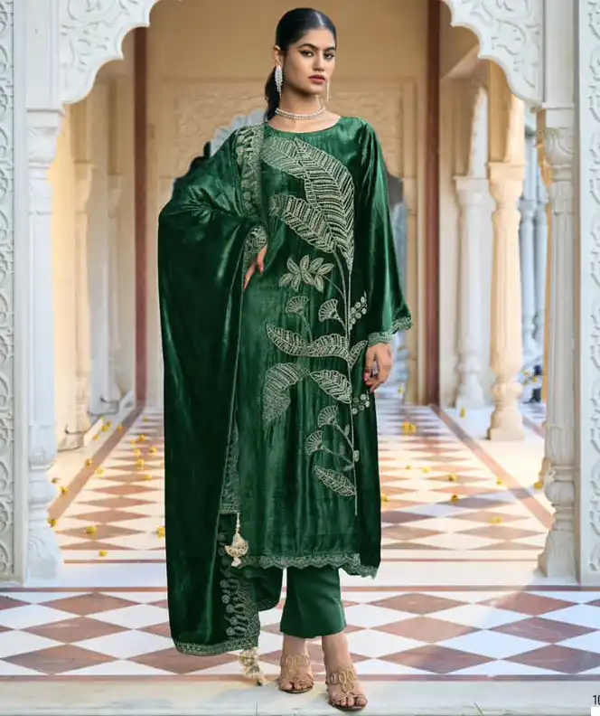 Ibiza Rajkumari Pure Munich Viscose Velvet Wholesale Designer Winter Wear Salwar Suit Catalog — Wholesale Salwar Suits, Ibiza wholesale from Surat — view 1