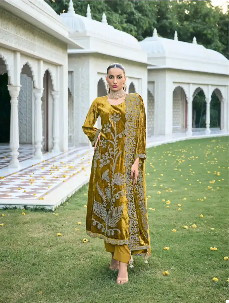 Ibiza Rajkumari Pure Munich Viscose Velvet Wholesale Designer Winter Wear Salwar Suit Catalog — Wholesale Salwar Suits, Ibiza wholesale from Surat - Gallery Image 3