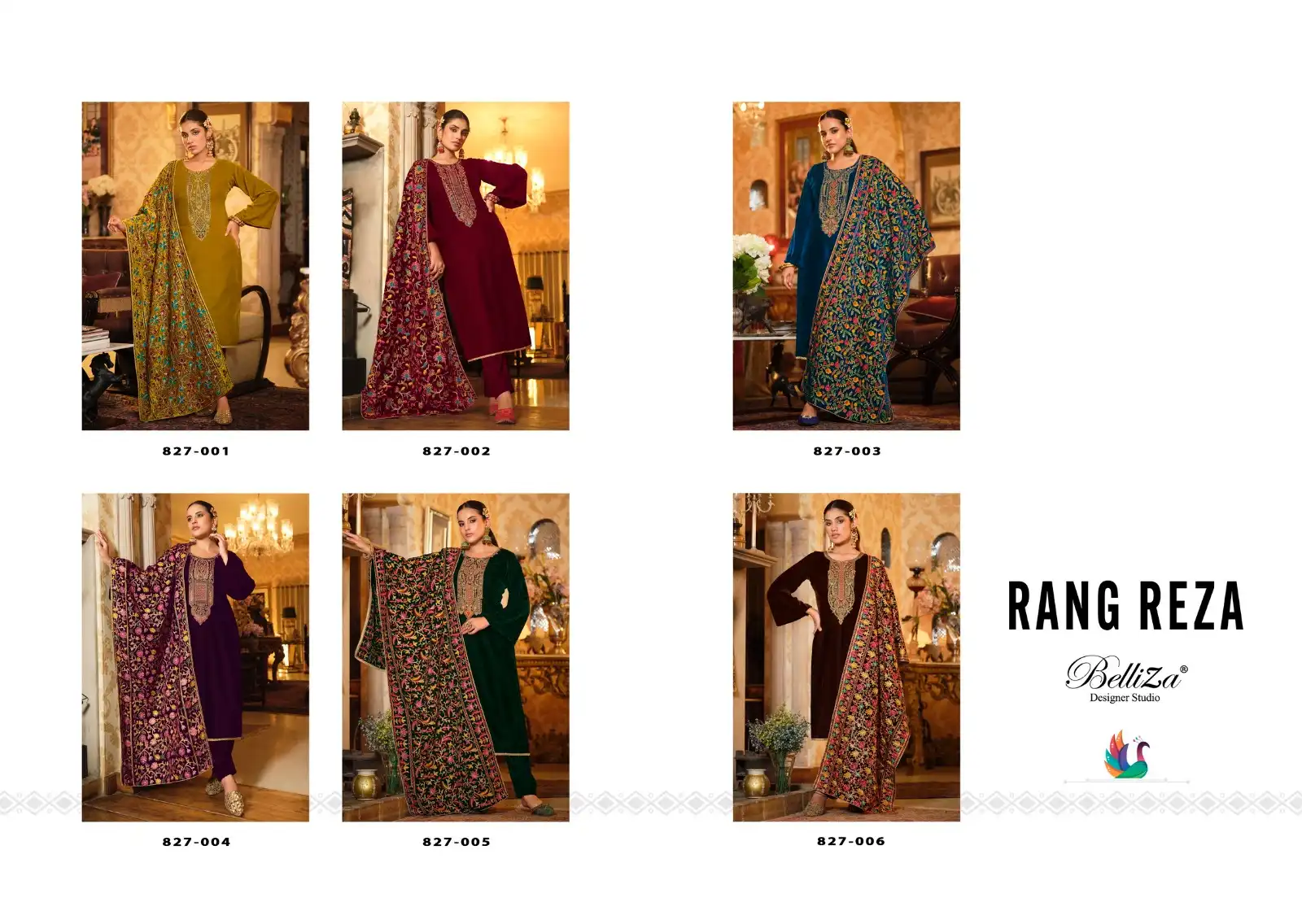 Belliza Designer Rang Reza Velvet Wholesale Designer Winter Wear Salwar Suit Catalog — Wholesale Salwar Suits, Belliza Designer wholesale from Surat — view 7