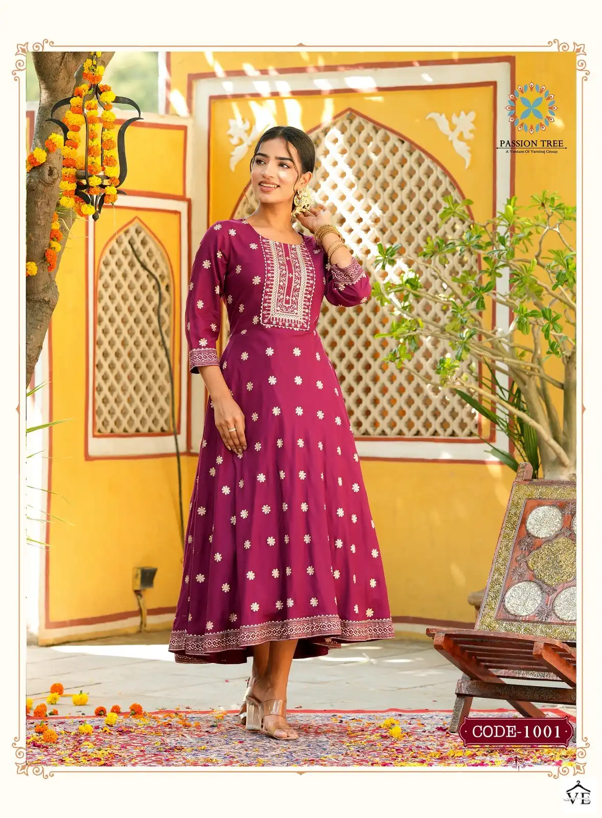 Passion Tree Rangilo Vol 1 Rayon Wholesale Long Kurtis Catalog — Wholesale Kurtis, MPA wholesale from Surat - Gallery Image 2