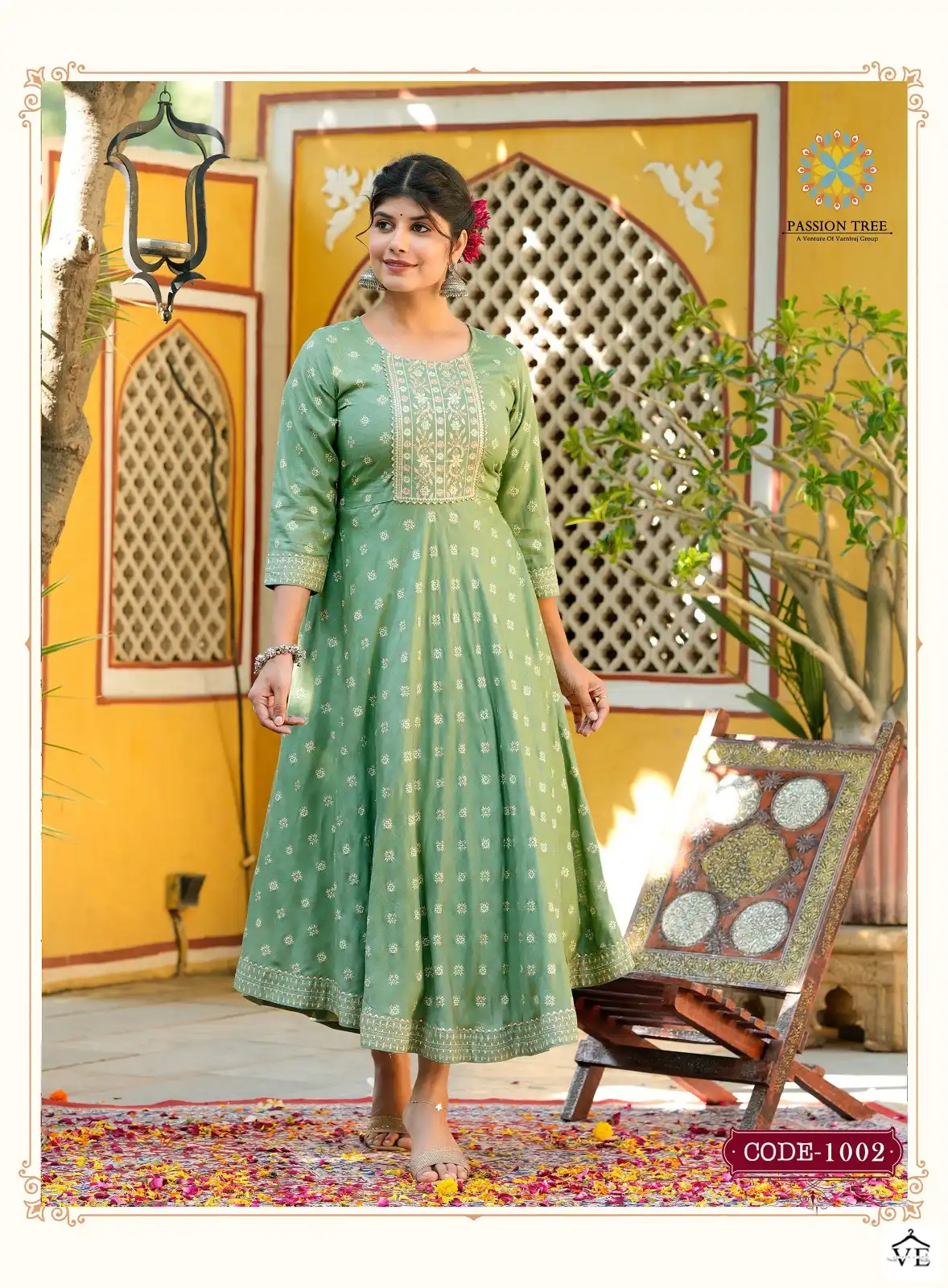 Passion Tree Rangilo Vol 1 Rayon Wholesale Long Kurtis Catalog — Wholesale Kurtis, MPA wholesale from Surat - Gallery Image 3
