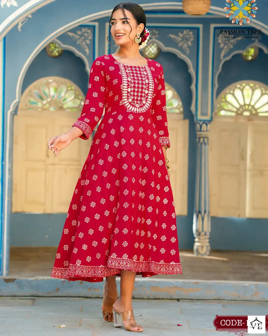 Passion Tree Rangilo Vol 1 Rayon Wholesale Long Kurtis Catalog — Wholesale Kurtis, MPA wholesale from Surat — view 1
