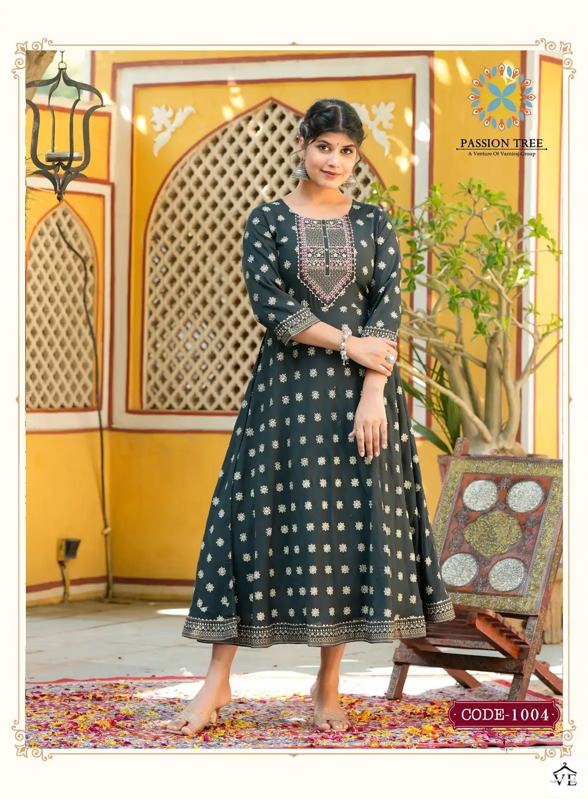 Passion Tree Rangilo Vol 1 Rayon Wholesale Long Kurtis Catalog — Wholesale Kurtis, MPA wholesale from Surat - Gallery Image 4