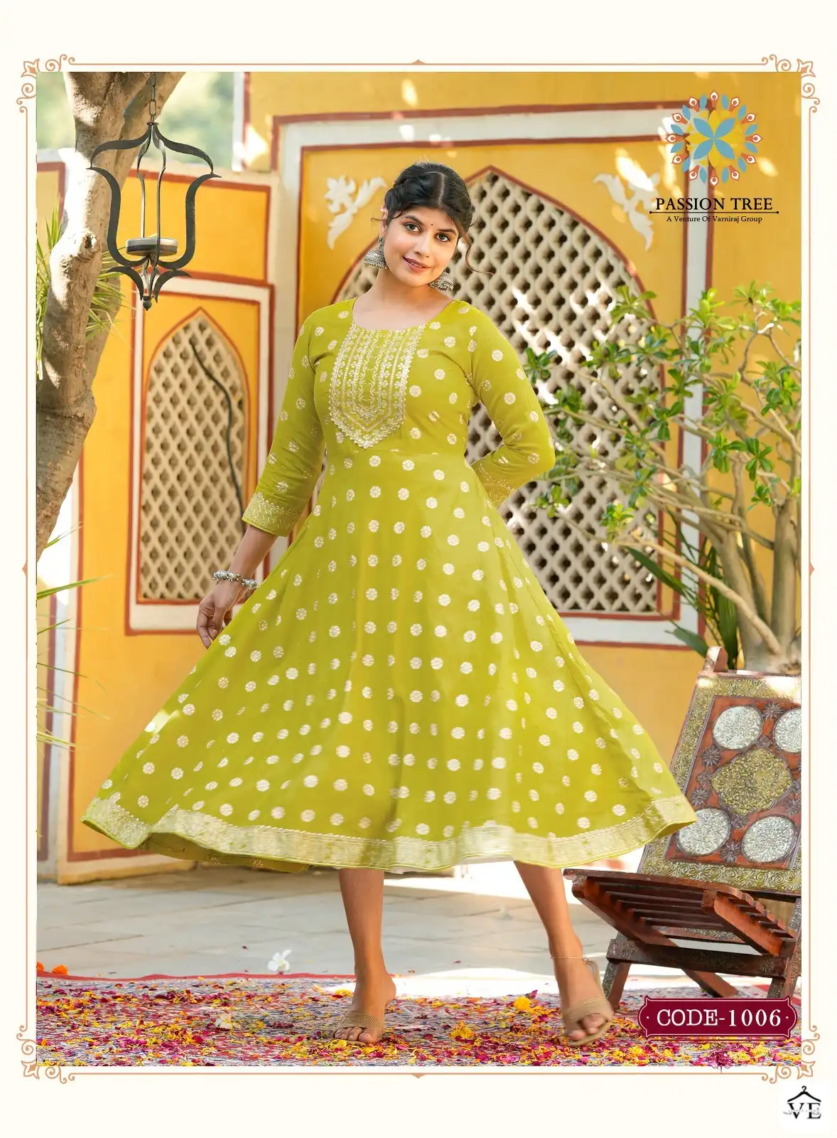 Passion Tree Rangilo Vol 1 Rayon Wholesale Long Kurtis Catalog — Wholesale Kurtis, MPA wholesale from Surat - Gallery Image 6