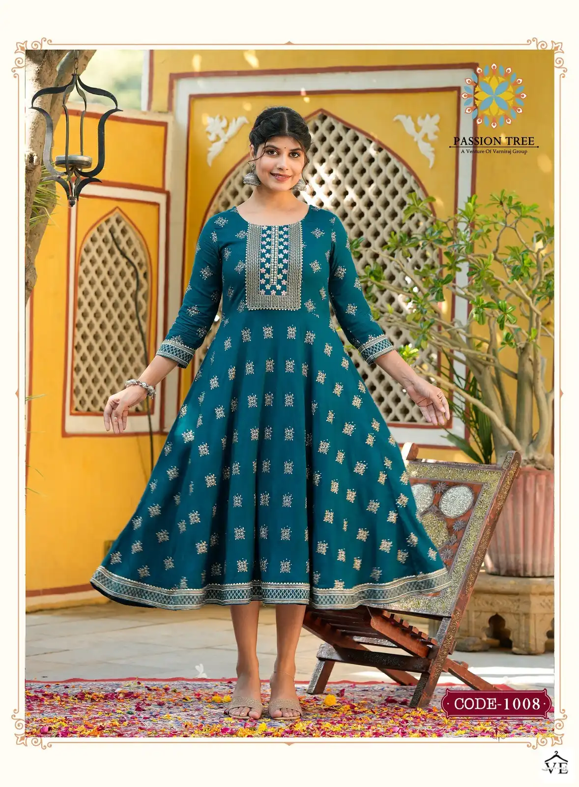 Passion Tree Rangilo Vol 1 Rayon Wholesale Long Kurtis Catalog — Wholesale Kurtis, MPA wholesale from Surat - Gallery Image 8