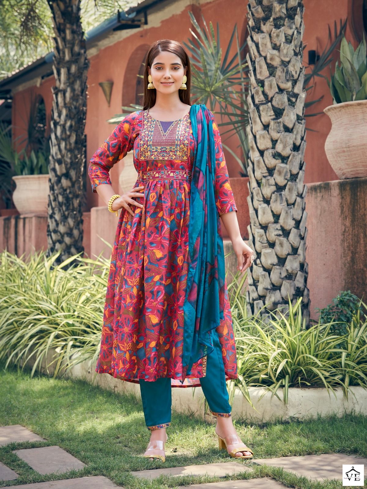 Parra Studio Rangin Vol 1 Muslin Wholesale Fancy Works Naira Cut Readymade Salwar Suit Catalog - 6 Pcs Set — Wholesale Salwar Suits, MPA wholesale from Surat - Gallery Image 5