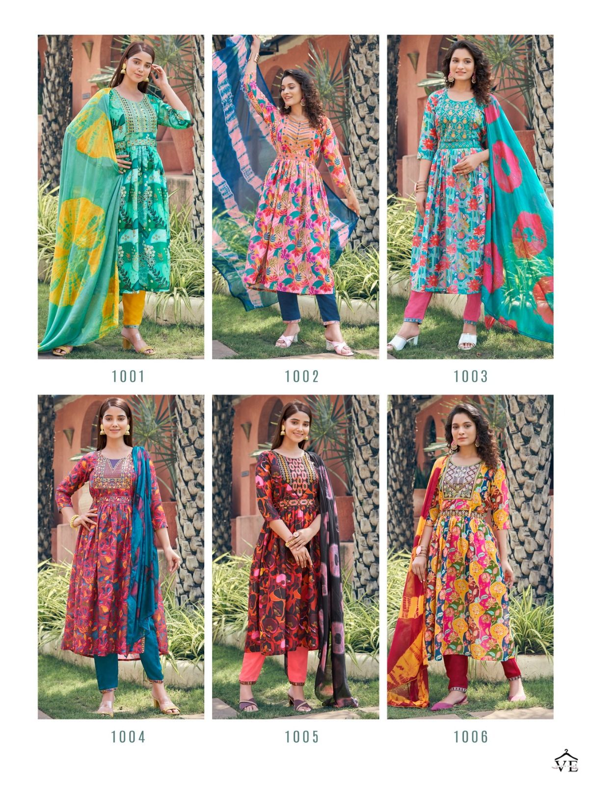 Parra Studio Rangin Vol 1 Muslin Wholesale Fancy Works Naira Cut Readymade Salwar Suit Catalog - 6 Pcs Set — Wholesale Salwar Suits, MPA wholesale from Surat — view 7