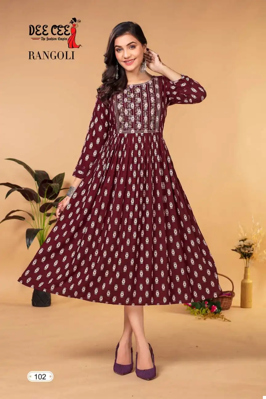 Deecee Rangoli Heavy Rayon Wholesale Kurti Catalog — Wholesale Kurtis, MPA wholesale from Surat - Gallery Image 6