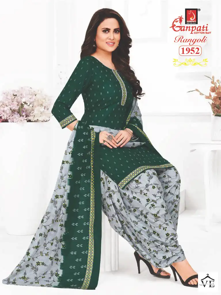 Ganpati Rangoli Vol 19 Cotton Wholesale Salwar Suit Catalog — Wholesale Salwar Suits, Ganpati wholesale from Surat - Gallery Image 3