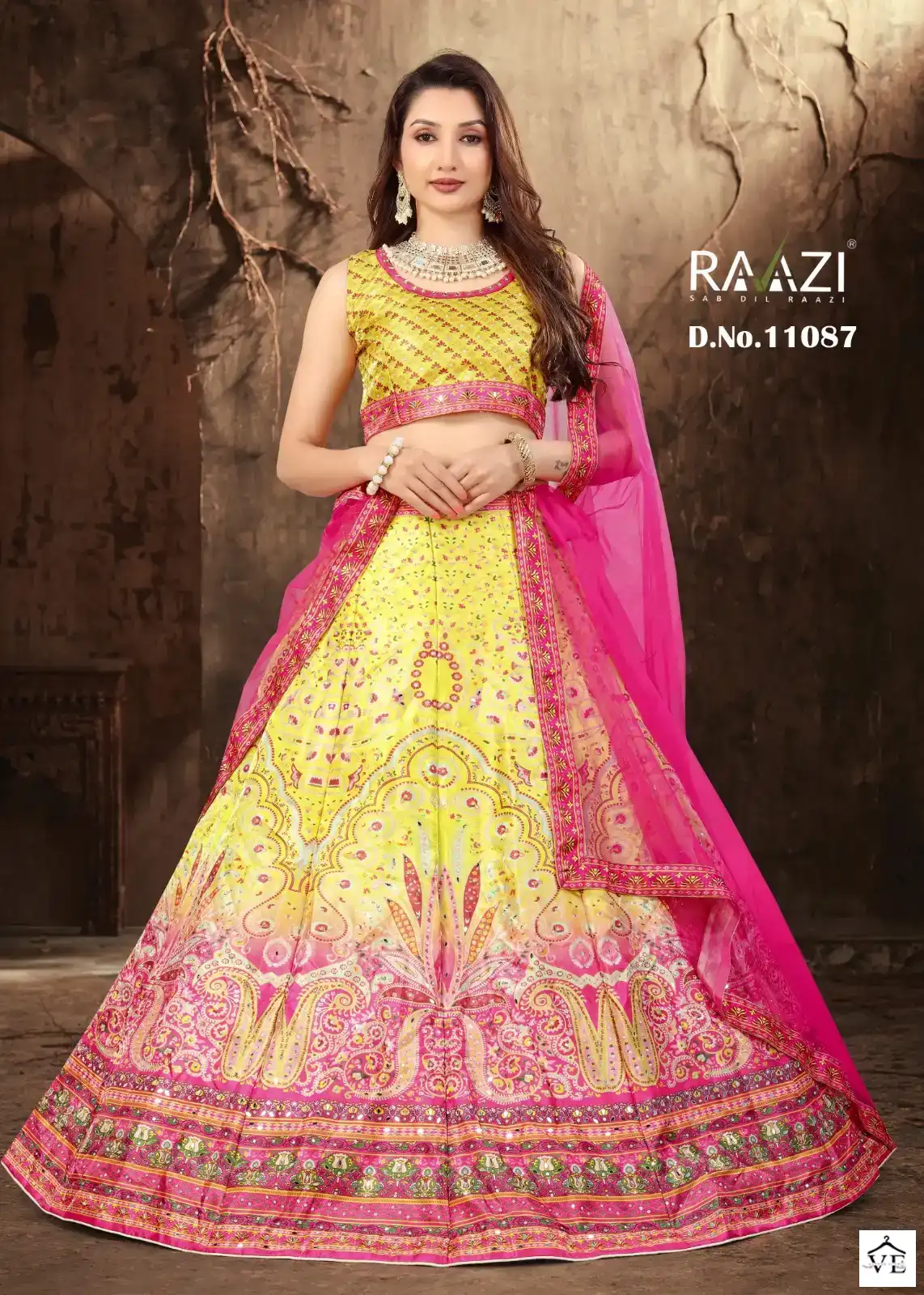 Rama Fashions Rangrez Heavy Satin Wholesale Lehenga — Wholesale Lehenga, MPA wholesale from Surat - Gallery Image 3