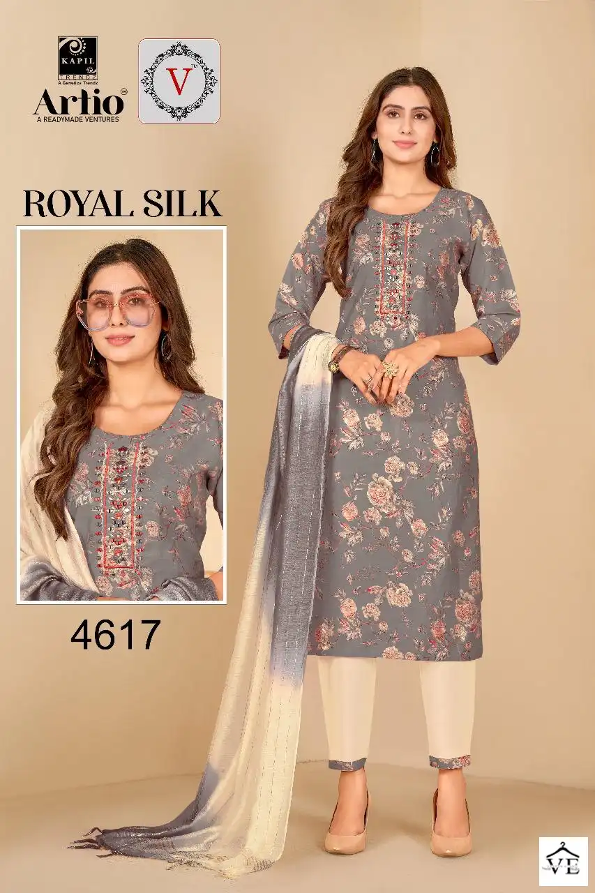 Kapil Trendz Rayol Silk Modal Print Wholesale Readymade Salwar Suit Catalog — Wholesale Salwar Suits, MPA wholesale from Surat - Gallery Image 11