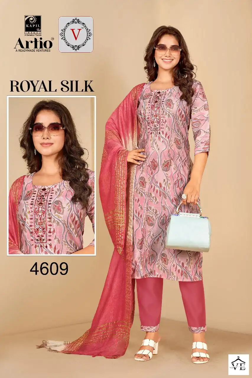 Kapil Trendz Rayol Silk Modal Print Wholesale Readymade Salwar Suit Catalog — Wholesale Salwar Suits, MPA wholesale from Surat - Gallery Image 13