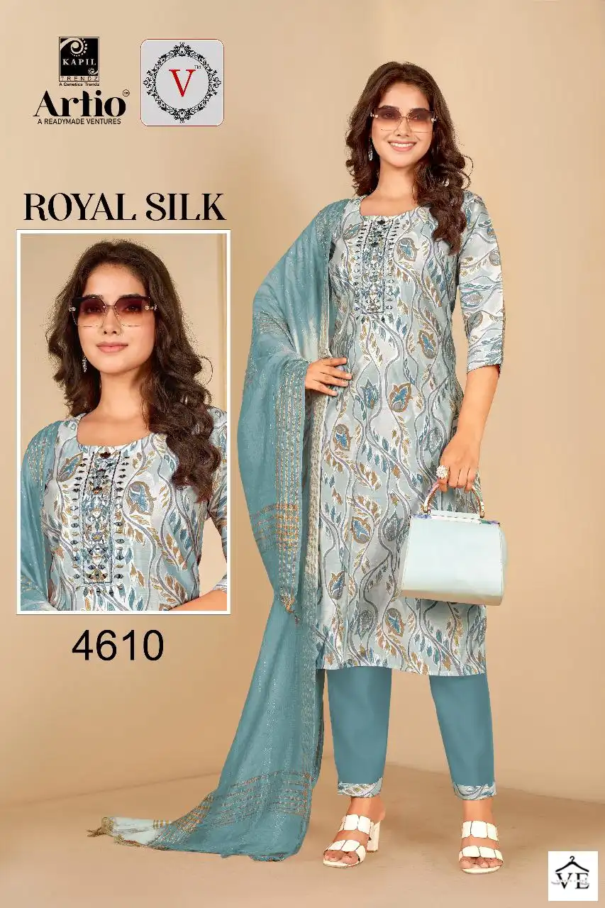 Kapil Trendz Rayol Silk Modal Print Wholesale Readymade Salwar Suit Catalog — Wholesale Salwar Suits, MPA wholesale from Surat - Gallery Image 15