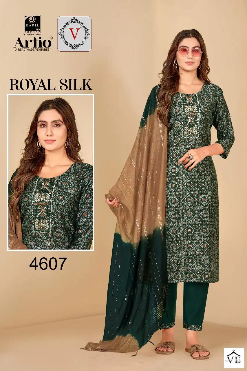 Kapil Trendz Rayol Silk Modal Print Wholesale Readymade Salwar Suit Catalog — Wholesale Salwar Suits, MPA wholesale from Surat - Gallery Image 17