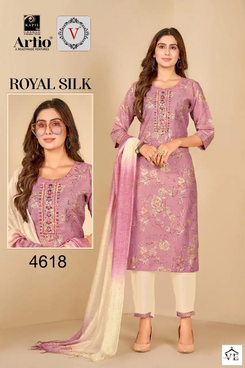 Kapil Trendz Rayol Silk Modal Print Wholesale Readymade Salwar Suit Catalog — Wholesale Salwar Suits, MPA wholesale from Surat - Gallery Image 18