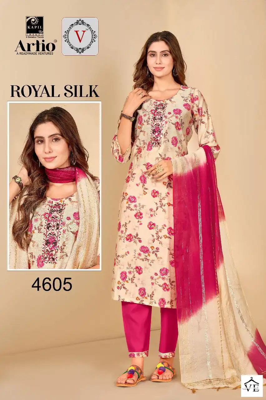 Kapil Trendz Rayol Silk Modal Print Wholesale Readymade Salwar Suit Catalog — Wholesale Salwar Suits, MPA wholesale from Surat - Gallery Image 3