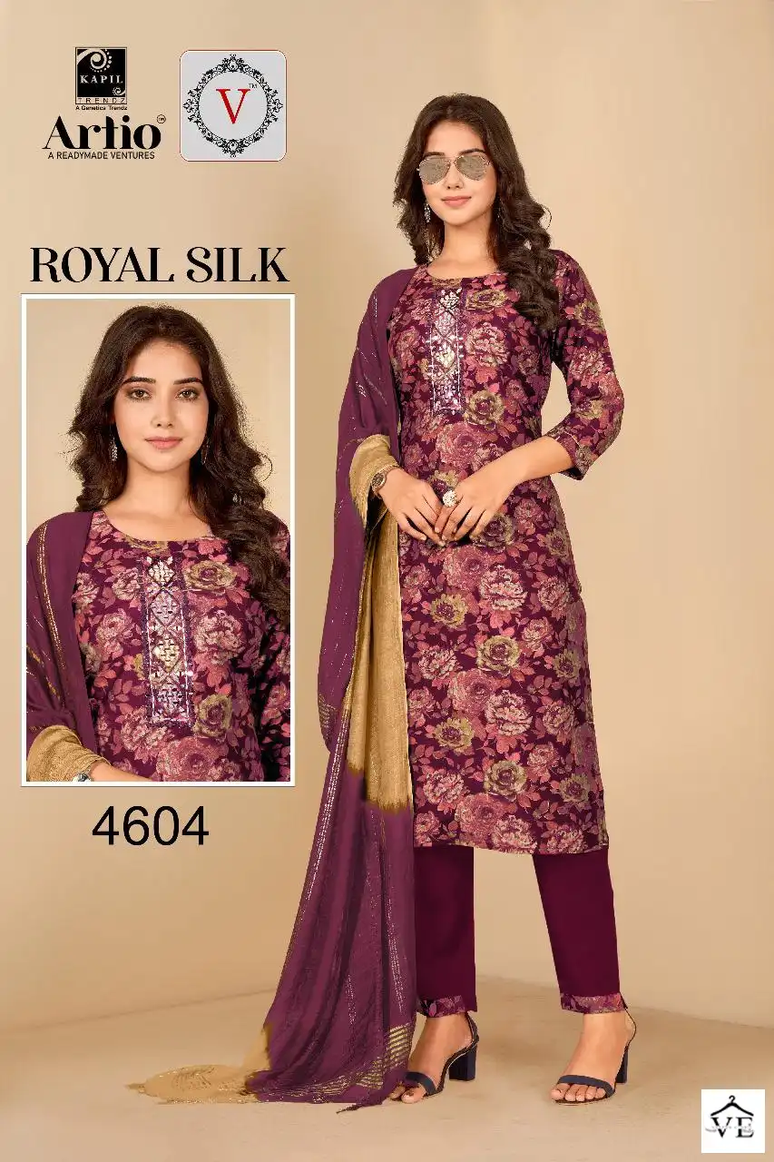 Kapil Trendz Rayol Silk Modal Print Wholesale Readymade Salwar Suit Catalog — Wholesale Salwar Suits, MPA wholesale from Surat - Gallery Image 8