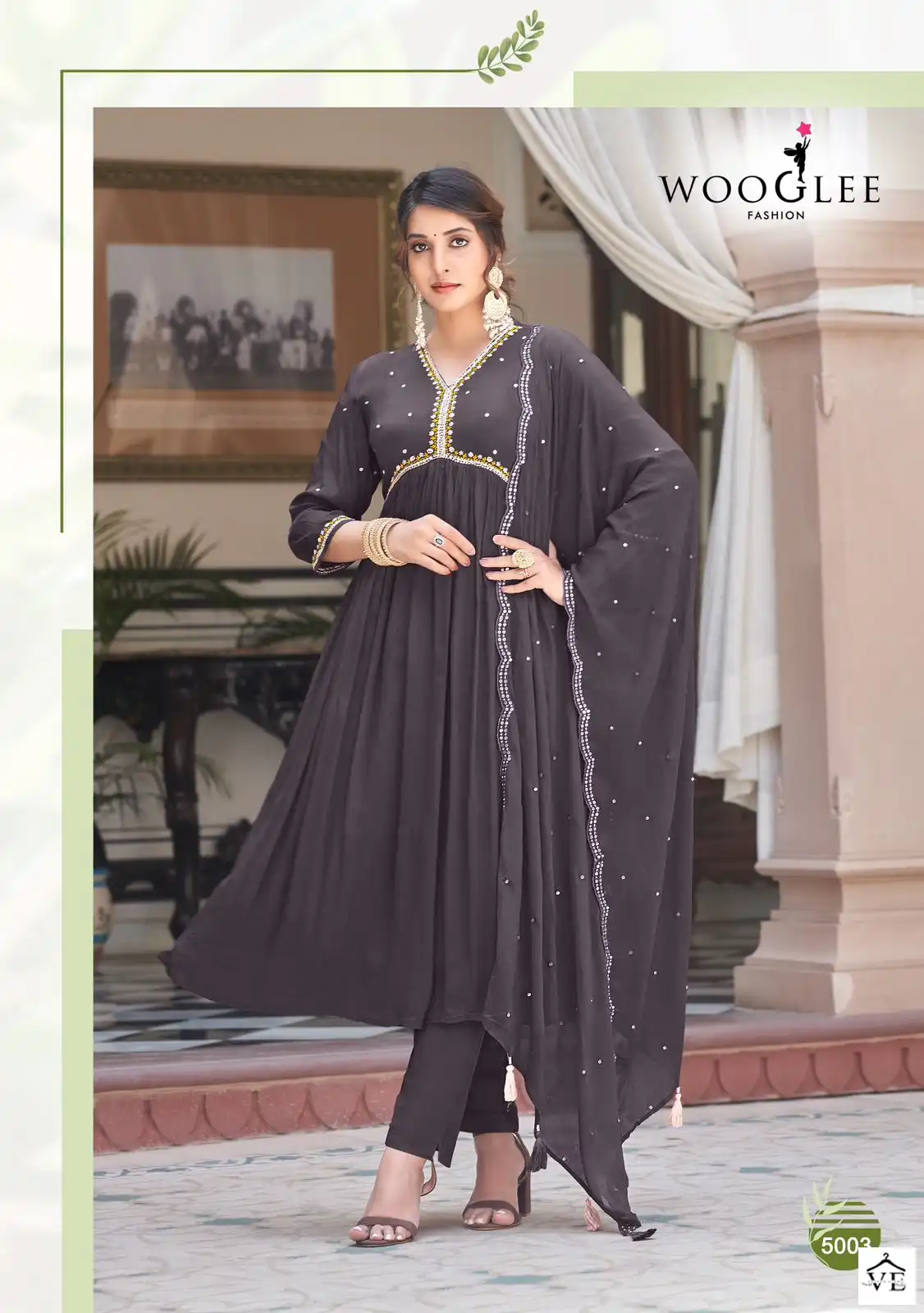 Wooglee Reeva Chinon Wholesale Fancy Embroidery Designer Alia Style Readymade Salwar Suit Catalog — Wholesale Salwar Suits, MPA wholesale from Surat - Gallery Image 2